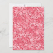 ピンクエレガントダイヤモンド大理石バースデーパーティー 招待状 (裏面)
