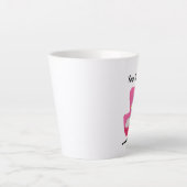 ピンクエレガントチェアに登場するミッドセンチュリーの2匹の猫 カフェラテマグ (正面)