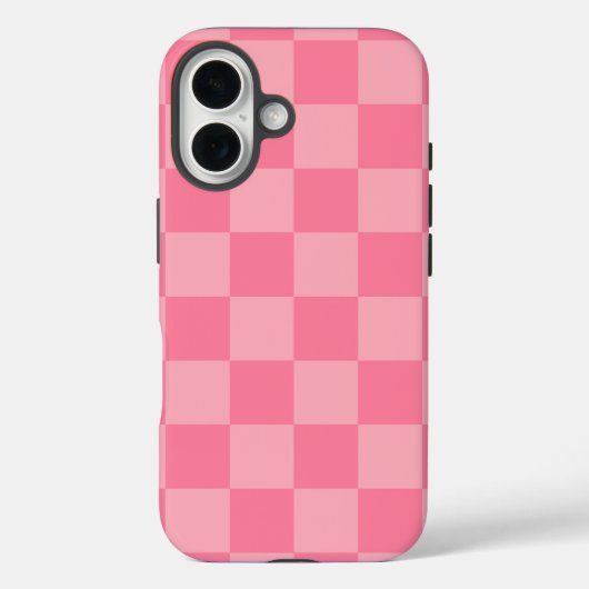 ピンクエレガントチェッカーボード Case-Mate iPhoneケース (裏面)