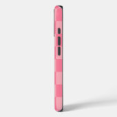 ピンクエレガントチェッカーボード Case-Mate iPhoneケース (裏面 / 左)