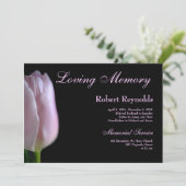 ピンクエレガントチューリップの葬儀 案内状 (スタンド正面)