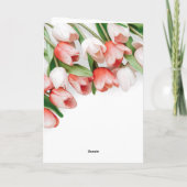 ピンクエレガントチューリップハッピードクターズ・デイ カード (裏面)