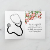 ピンクエレガントチューリップハッピードクターズ・デイ カード (内部)