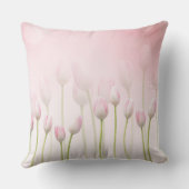 ピンクエレガントチューリップ春ビベモノグラムピロー クッション (裏面)