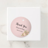 ピンクエレガントチューリップ結婚ブーケ フェイバータグ (インサイチュ)