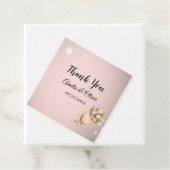 ピンクエレガントチューリップ結婚ブーケ フェイバータグ (インサイチュ)