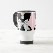 ピンクエレガントティファニー民族妊娠ママになる トラベルマグ (正面左)