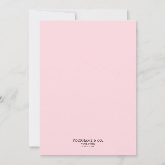 ピンクエレガントティファンシーファニーベビーシャワー招待状 招待状 (裏面)