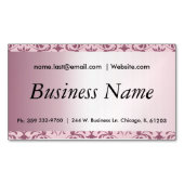 ピンクエレガントトゥールマリンダマスク マグネット名刺 (正面)