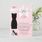 ピンクエレガントトレンディーティファニー誕生日招待状 招待状 (スタンド正面)