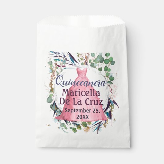 ピンクエレガントドレスデザインキンセアニェラ フェイバーバッグ (正面)