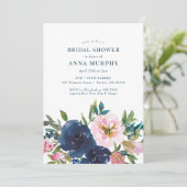 ピンクエレガントネイビーブルーフローラブライダルシャワー (スタンド正面)