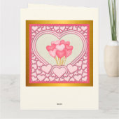 ピンクエレガントハートハッピーバレンタインデースタイリッシュ カード (裏面)