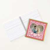 ピンクエレガントハートハッピーバレンタインデースタイリッシュ ノートブック (内部)