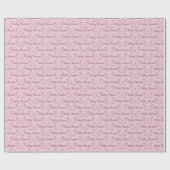 ピンクエレガントバタフライベビーシャワーラッピング紙 ラッピングペーパー (フラット)