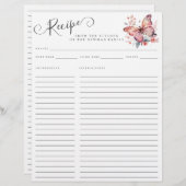 ピンクエレガントバタフライレシピのキッチンから (正面/裏面)