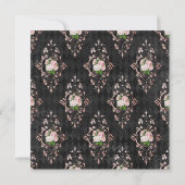 ピンクエレガントバチェロレッテ招待状フローラプリント 招待状 (裏面)