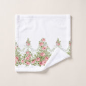 ピンクエレガントバラのガビクトリアンラン バスタオルセット (ウォッシュタオル)