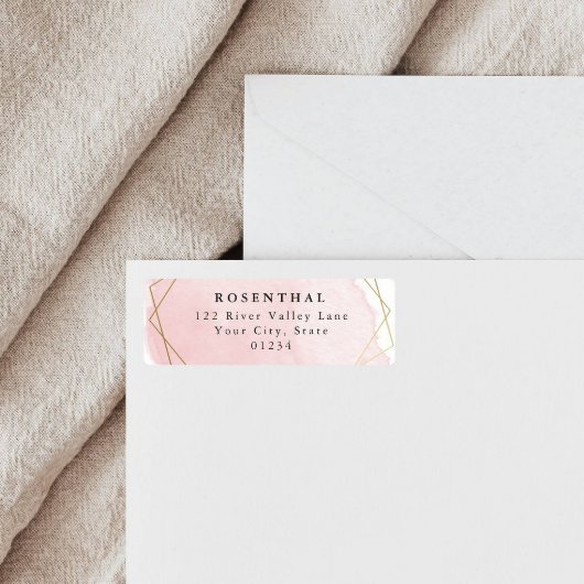 ピンクエレガントバルミツワー差出人住所ラベル ラベル