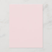 ピンクエレガントバルミツワー披露宴カード エンクロージャーカード (裏面)