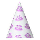 ピンクエレガントバレエ誕生日チュウウォータカラー パーティーハット (正面)