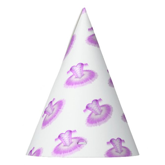 ピンクエレガントバレエ誕生日チュウウォータカラー パーティーハット (左)