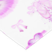 ピンクエレガントバレエ誕生日ツツ&ポインテシューズ テーブルクロス (アングル)