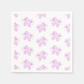 ピンクエレガントバレエ誕生日ポインテシューズ スタンダードカクテルナプキン (正面)