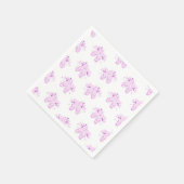 ピンクエレガントバレエ誕生日ポインテシューズ スタンダードカクテルナプキン (角)