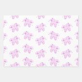 ピンクエレガントバレエ誕生日ポインテシューズ ラッピングペーパーシート (正面3)