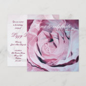 ピンクエレガントバースデ祝ーパーティー招待状 招待状 (正面/裏面)