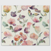 ピンクエレガントパステルウォーター結婚カラー&ブライダル ラッピングペーパー (フラット)