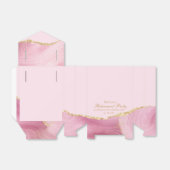 ピンクエレガントパーソナライズされた金ゴールド退職パーティー フェイバーボックス (折り畳みなし)