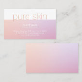ピンクエレガントパープルエステティシャンスパ 名刺 (正面/裏面)