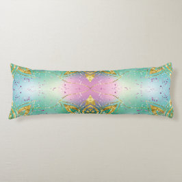 ピンクエレガントパープルグリーンホリデースノーフレークの星 ボディピロー