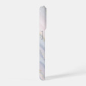 ピンクエレガントパープルパステルマーブルカスタマイズ iPhoneケース (右側面)