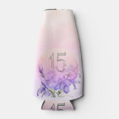 ピンクエレガントパープルフローラキンセアニェラパーティー ボトルクーラー (正面)
