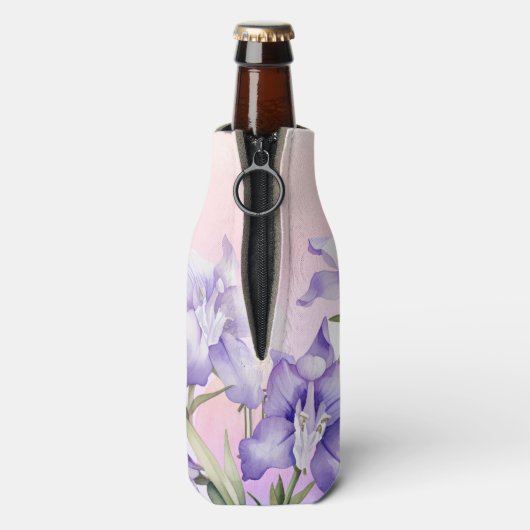 ピンクエレガントパープルフローラキンセアニェラパーティー ボトルクーラー (ボトル裏面)