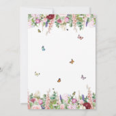 ピンクエレガントパープルフローラ卒業パーティー 招待状 (裏面)