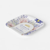 ピンクエレガントパープルフローラ金ゴールドクラウンキンセアニラ ペーパープレート (傾斜あり)