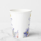 ピンクエレガントパープルフローラ金ゴールドクラウンキンセアニラ 紙コップ (右)