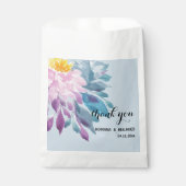 ピンクエレガントパープルブルーダリアウォーターカラーアート フェイバーバッグ (正面)