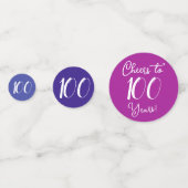 ピンクエレガントパープルリース100誕生日 コンフェッティ (裏面)