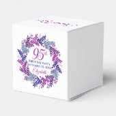 ピンクエレガントパープルリース95th誕生日パーティー フェイバーボックス (裏面サイド)