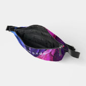 ピンクエレガントパープル大理石アートフェイクグリッター ファニーパック (見開き)