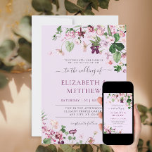 ピンクエレガントパープル結婚ワイルドフラワー