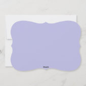 ピンクエレガントパープル75誕生日ティーパーティー 招待状 (裏面)