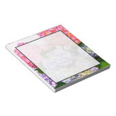 ピンクエレガントピンク紫ブルー花模様アジサイ ノートパッド (アングル)