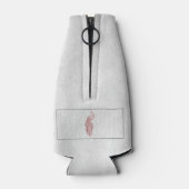 ピンクエレガントピーコッパーソナライズされたクボトルクール ボトルクーラー (裏面)