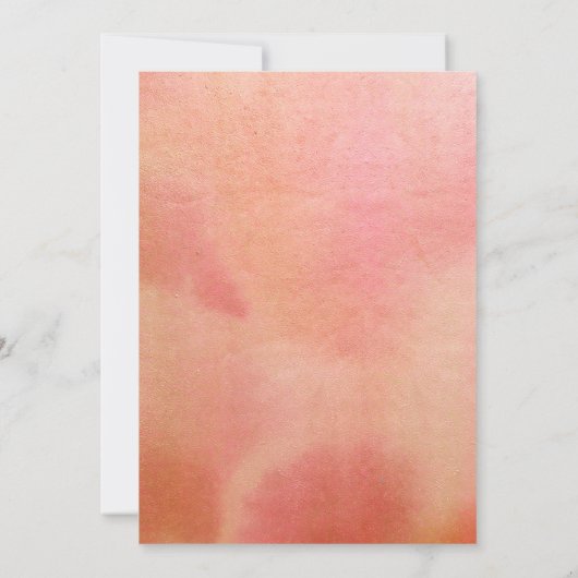 ピンクエレガントピーチコーラルウォーターのカラーリタイア 招待状 (裏面)